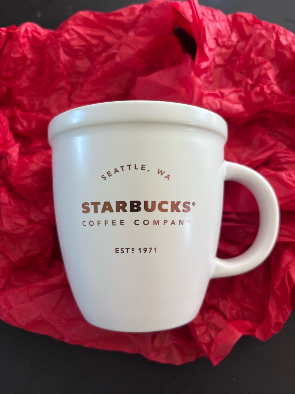 Starbucks White Mug with Brown Logo
